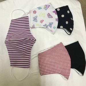 5 for $20 Face Masks unisex standard size homemade